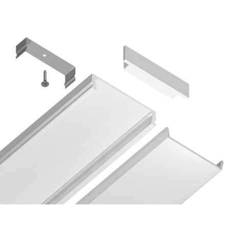 Profile aluminum overhead ambrella Illumination alum Profile, GP1800wh, 2000x6x23.8 mm, white, matte dial-2