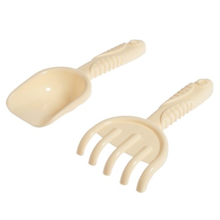 Set for playing the sand, 8 objects: scoop, robberies, sieve, bucket, 4 soft molds-3