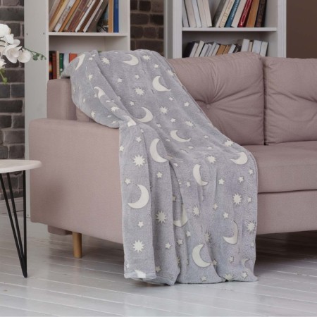 Gluming blanket Casa Conforte Stella Cosmos 150x200cm, Gray, flannel 190 gr/m, PE100%-1