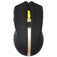 Мышь Оклик 495MW черный/золотистый оптическая (1600dpi) беспроводная USB для ноутбука (6but   102944