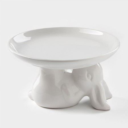 Dish for desserts "Bunny", d = 20.5 cm, white color