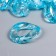 Decor for creativity plastic "Ring for the chain" transparent blue set 25 pcs 2.3x1.65 cm