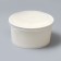 White salad bowl, with a plastic lid, 1000 ml