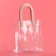 Gift package from PVC, pink, 17 x 15 x 8 cm