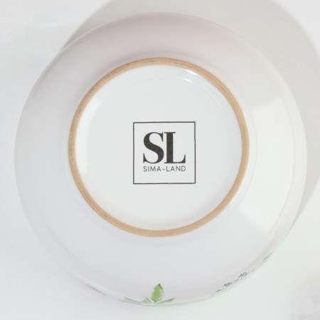 Deep plate ceramic “watercolor”, 14.5 cm, 550 ml, white color-2