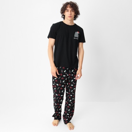 New Year. Pajama men's kaftan Ho Ho Ho, size 52