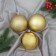 Set of balls plastic D-10 cm, 3 pcs "Classic Assorted" Gold