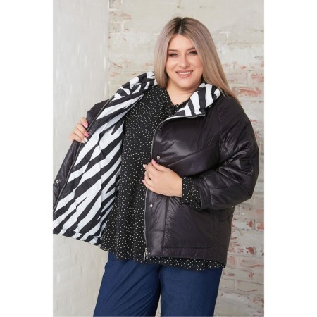 Women's jacket, size 62, black color-6