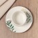 Tea couple ceramic "leaves", 200 ml, white color