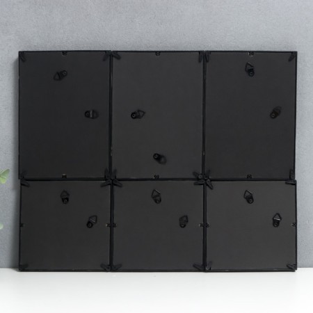Photo frame in 6 photos 10x10, 10x15 cm "Classic" black set 6 pcs 31.5x40 cm-1