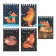 Notepad A7, 40 sheets on the crest "Magic foxes", covered cardboard, block 55g/m2, mix