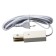 Power supply for the G. Uniel busbar, with a 3 m wire and a fork. Single -phase. IP20, white color