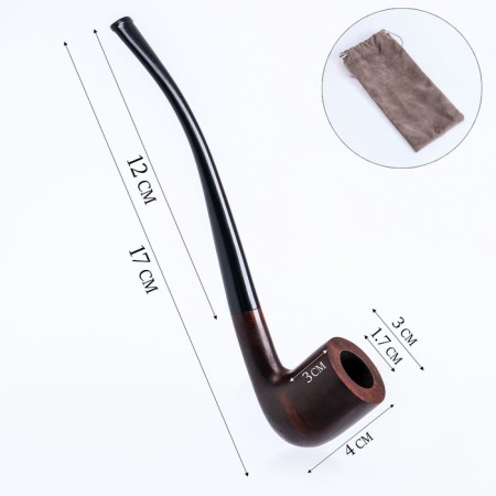 Cooling tube for tobacco "Commander premium", classic, red sandalwood, length 17
