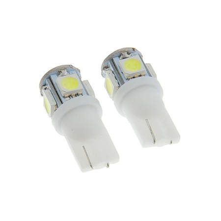 Auto Stuffing LED Cartage, T10 W5W, 12 V, 5 SMD-5050, set 2 pcs-1