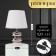 Traffic lamp with lampshade Risalux "dew", 1 × 40 W, E27, white/chrome, 20 × 20 × 32 cm