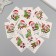 Cardboard "Grandfather Frost and Snake" set 10 pcs (5 types) 4x6 cm