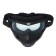 Glasses-mask for motorcycle driving, collapsible, transparent glass, black