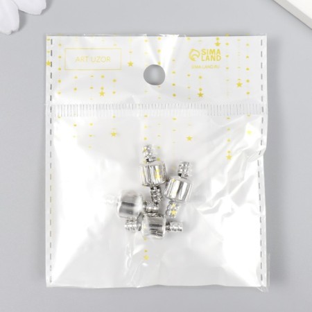 Castle metal for a bracelet with a latch, external d = 0.4 cm silver-2