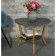 Commerce table Beautystyle 15, 650x650x510, Gray Concrete/Buke