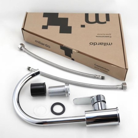 MILARDO POLI Polsbj0m05 kitchen mixer, pouring 199 mm, chrome-4