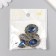 Decor for creativity Metal "Medallion with sapphire in silver frame" 3x2.6 cm