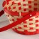 Wicker basket, d21xh24 cm, red, bamboo