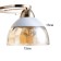 Akvil chandelier 5he27 40W gold 45x15x22 cm Bayerlux
