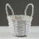 Wicker basket, 24 x 17/24 cm, white, willow