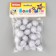 A set of textile details for the decor "bombs" 25 pcs. set, size 1 pc. 2 cm, color silver