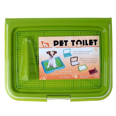 The toilet is multifunctional (under a diaper, with a removable grid), 49x36.5x4 cm, green-5