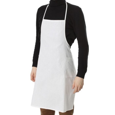 Apron with breasts, white color