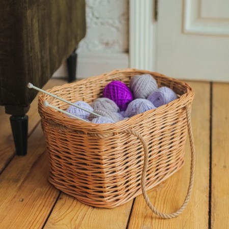 Basket "Economic", with handles, 34/43 × 24/32 × 21 cm, manual weaving, vine