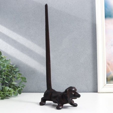 Souvenir cast iron stand for towels "Dog" 30x7x14 cm-3