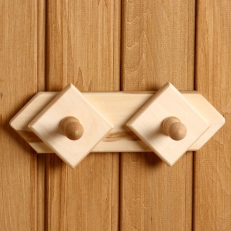 Hanger 2 hooks, linden "Dobroparov"