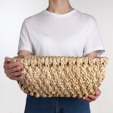 Wicker basket, 35x30x15 cm, corn sheet