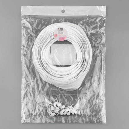 Set: Rolled Lightning "Spiral" No. 3, 10 m, 20 runners, 40 upper limiters, 20 lower limiters, white color-6