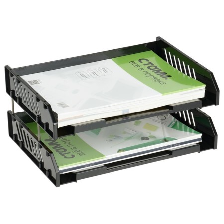 A set of paper trays is horizontal sity, set 2 pieces, on metal rods, black-3