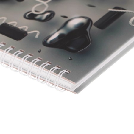 Notebook A5, AbstRaction, 80 sheets, in a cage on a crest, a solid cover, Soft-Tach lamination, title sheet, internal block 70-1