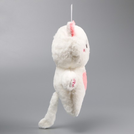 Soft toy "cat", 24 cm, white color-5