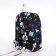 School backpack from textiles on lightning, 3 pockets, black color