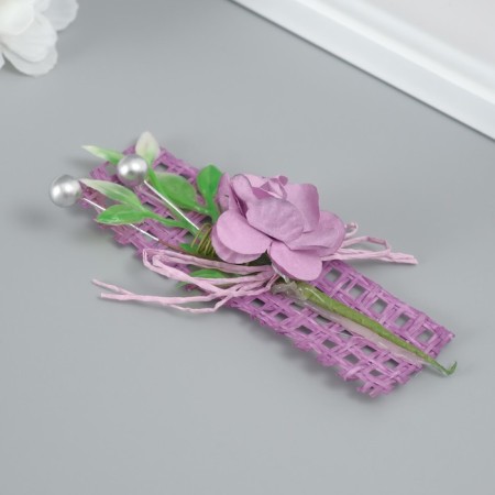 Decorative bouquet "rose" 5x9 cm, lilac-1