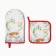 Set of kitchen. Ethel "Mistress" mittens 15x28cm, 19x19cm tack, 100%HL