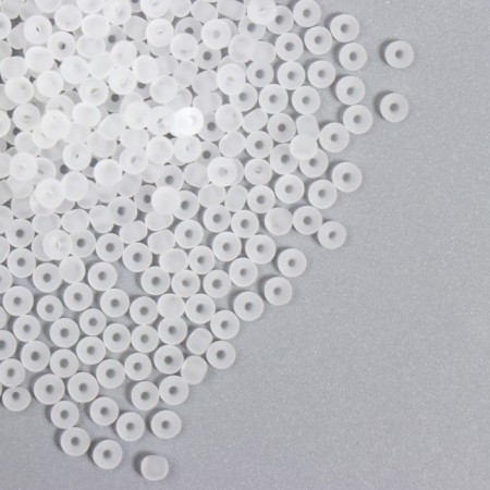 Glass 8/0 "Matte translucent. White" 10 g