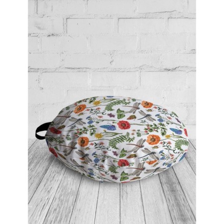 Pillow Siddle "Field Sketches", decorative, D = 52 cm-1