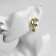 Earrings Metal "Style" shell, color gold