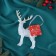 Christmas tree decoration "Deer shine" 12x14.5 cm, white