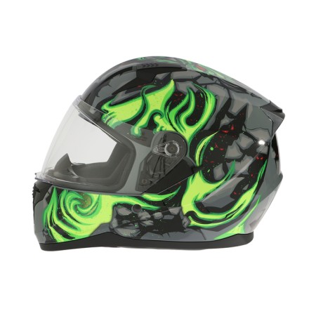 The helmet integral with two visors, size l (59-60), model BLD-M67E, black and green-6