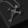 Unisex "Cross" with a skull, the color of black silver, 60 cm