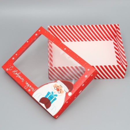 Gift box “Happy New Year!”, Santa Claus, 32 x 24 x 9 cm, New Year-2
