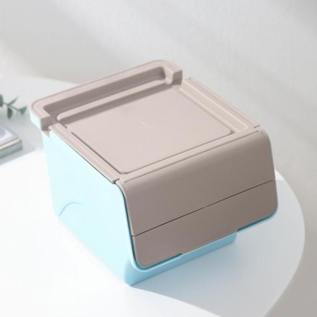 Plastic container for storage with a lid-regiment, 17 × 11 × 11 cm, color mix-5
